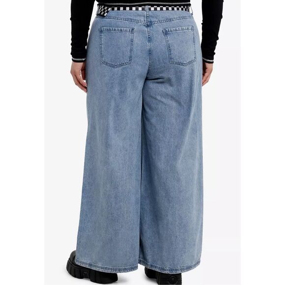 Cartoon Network Character Collage Wide Leg Denim Pants Plus Size - Picture 5 of 6